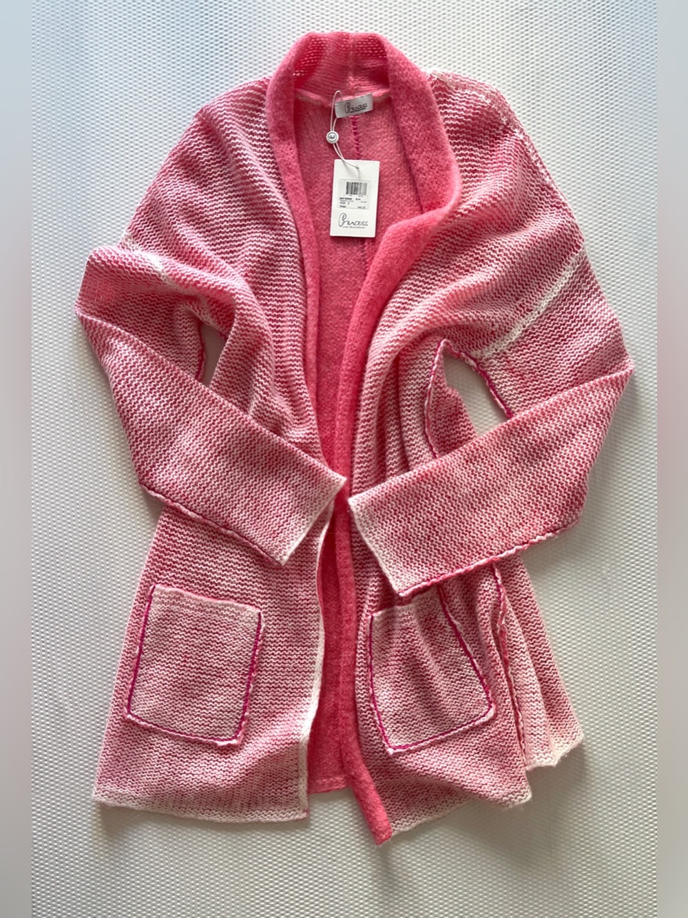 Pink Ombre Alpaca Merino Wool Cardigan Knit Small Princess Goes Hollywood NWT